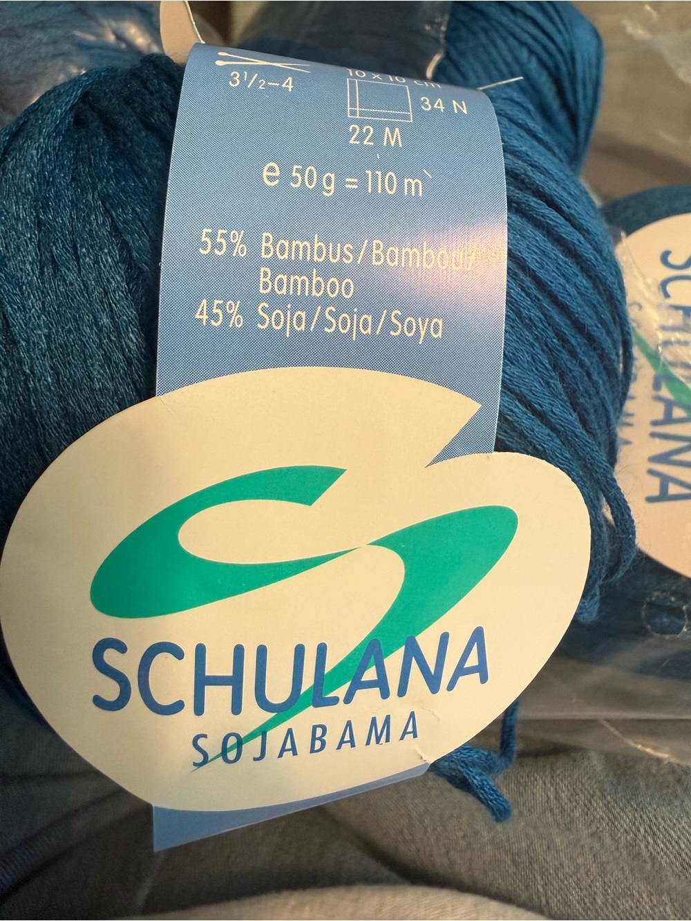 Yarn by Schulana- Teal Blue. 10 skeins selling as a package